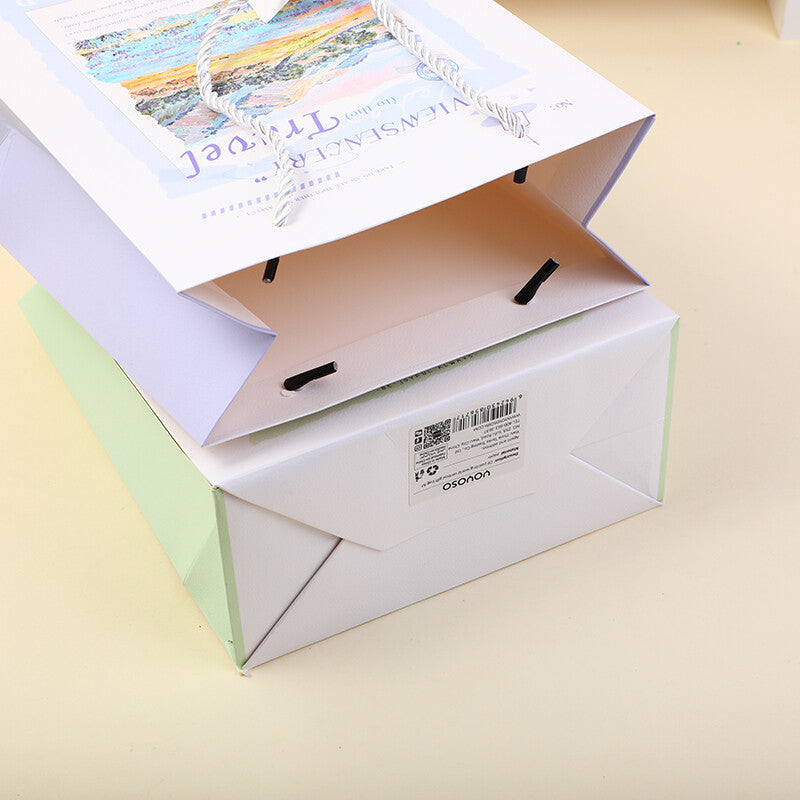 Borsa regalo verticale mondo dipinto a olio-S