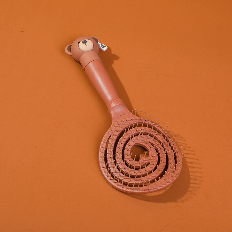 Pettine per capelli cavi della serie TEDDY ISLAND-marrone scuro