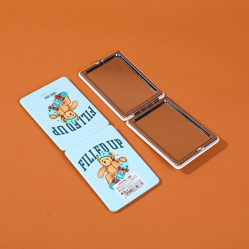 Specchio moda rettangolare in cristallo con rilievo serie TEDDY ISLAND-orso sportivo