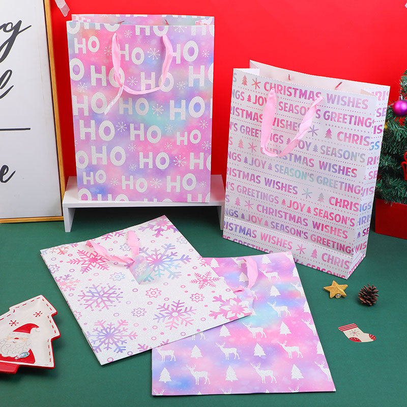 Borsa regalo verticale serie lettere di Natale-S