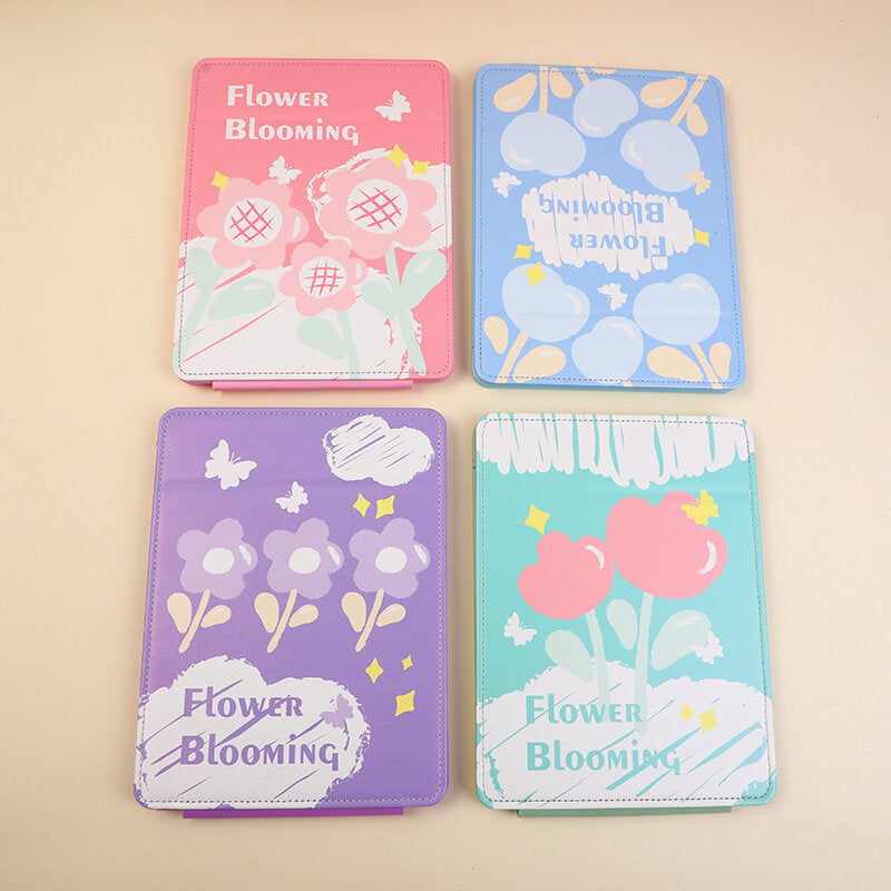 Specchio pieghevole in pelle Crayon Flower, grande-1Pz