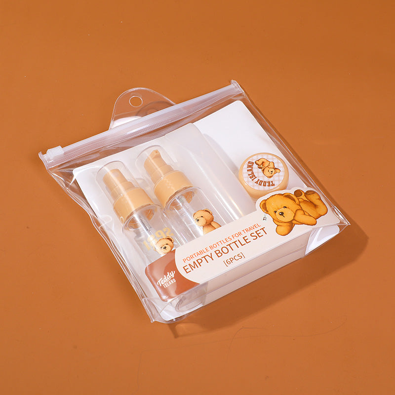 Set di bottiglie da viaggio multiuso serie TEDDY ISLAND-6 pezzi