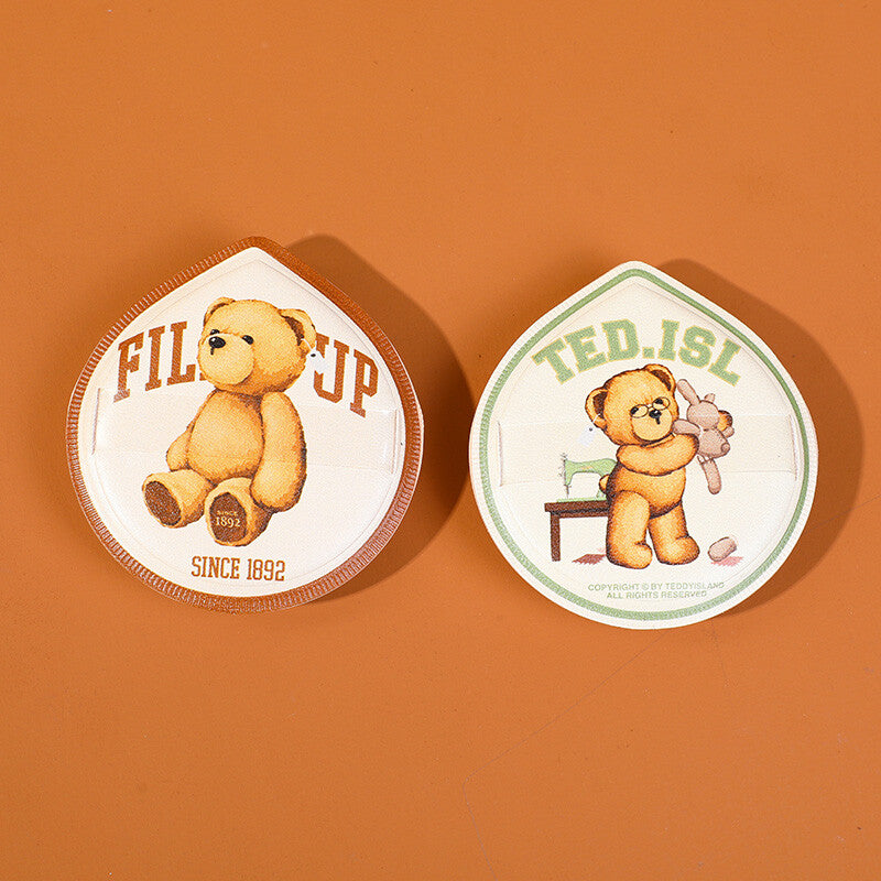 Serie TEDDY ISLAND, 2 pezzi di zucchero filato (con scatola portaoggetti)