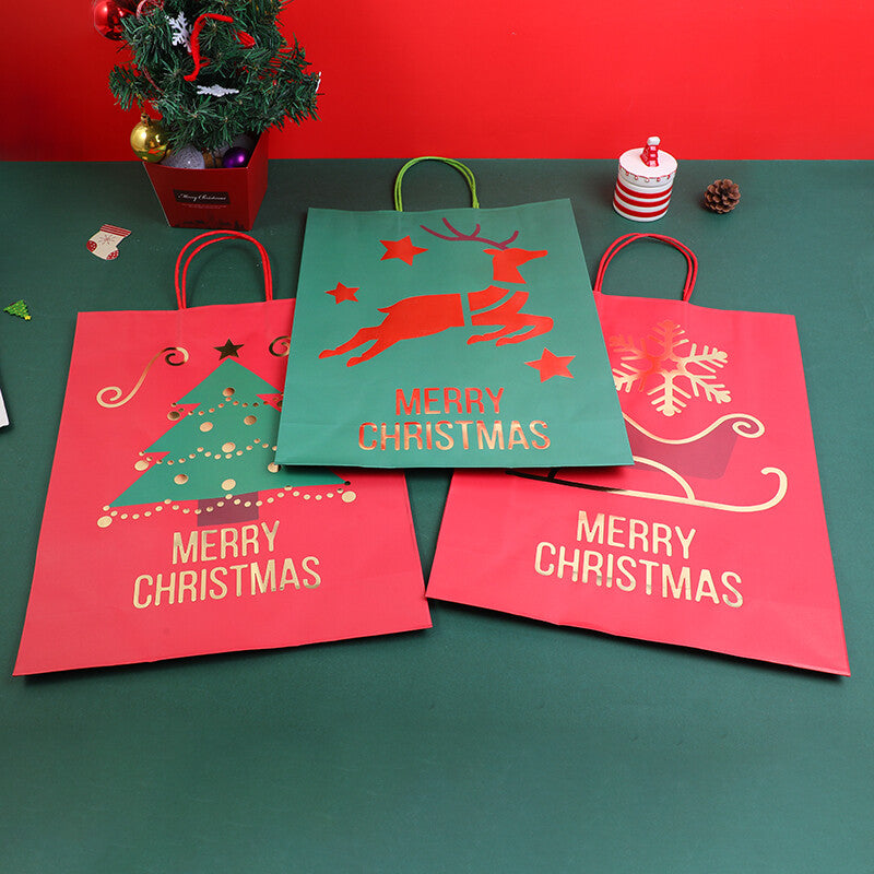 Borsa di carta kraft serie Carnevale di Natale-L