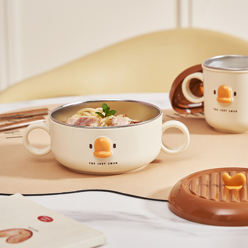 Ciotola rotonda per bambini in acciaio inox 316 serie JUDY-piccola