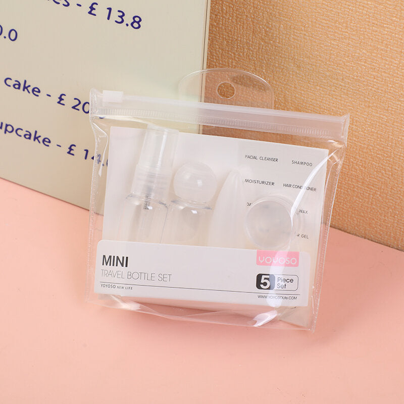 Mini set di bottiglie da viaggio - 5 pezzi