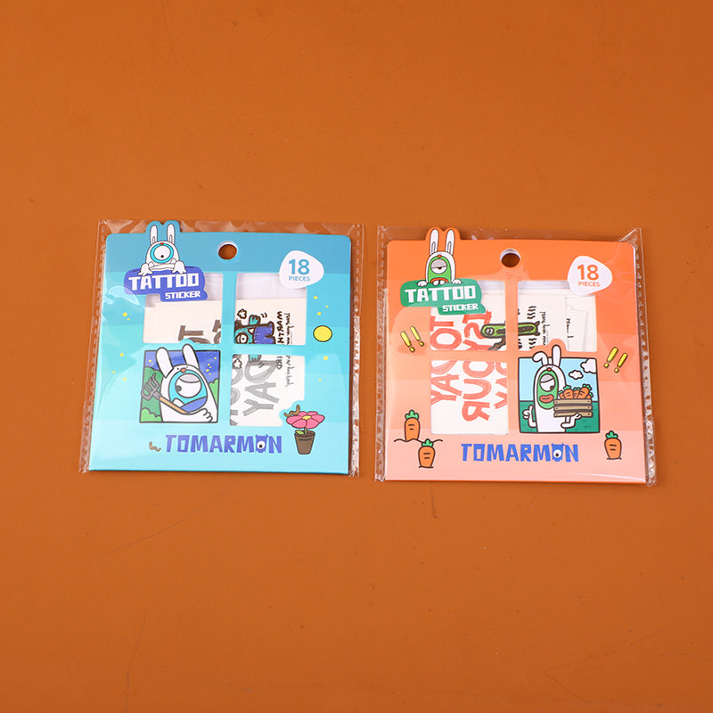 Adesivi per tatuaggi della serie TOMARMON - arancione e verde