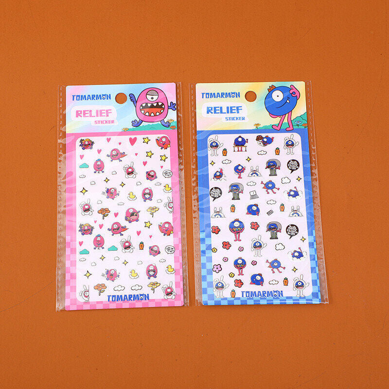 Adesivi in rilievo della serie TOMARMON - rosso e blu