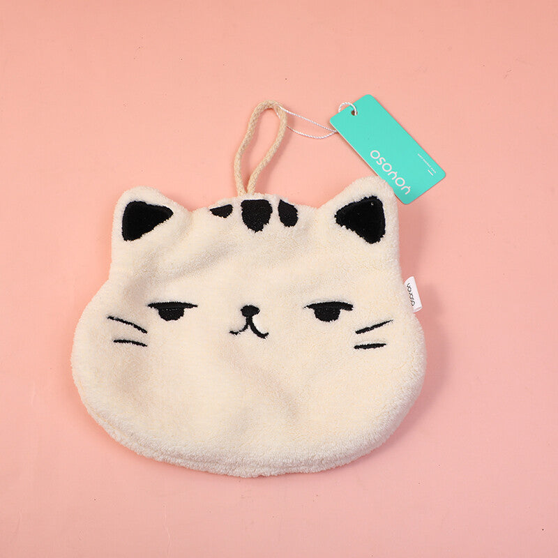 Asciugamano a forma di gatto con la faccia grande