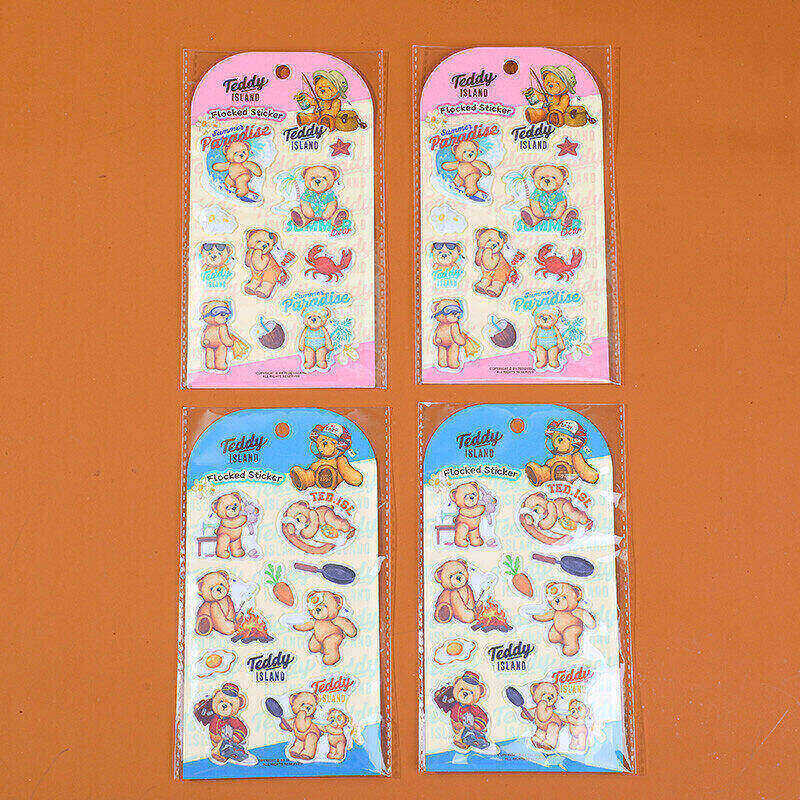 Adesivi floccati della serie TEDDY ISLAND Happy Diary AB