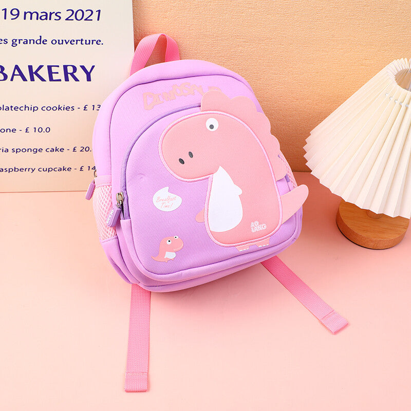 Zaino per bambini con dinosauro carino-rosa