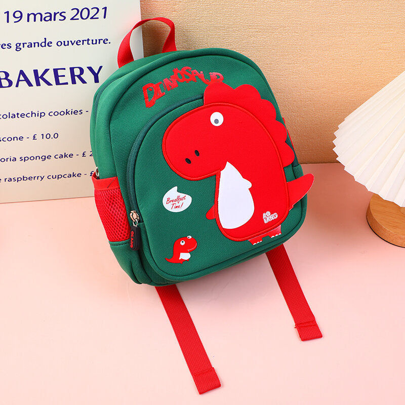 Zaino per bambini con dinosauro carino-verde