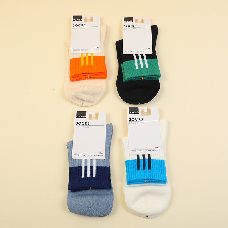 Calzini sportivi casual da uomo a metà polpaccio