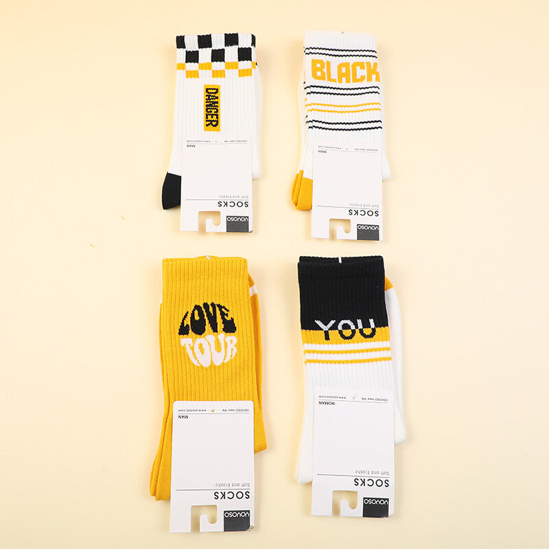 Calzini da uomo alla moda, stile originale, a metà polpaccio