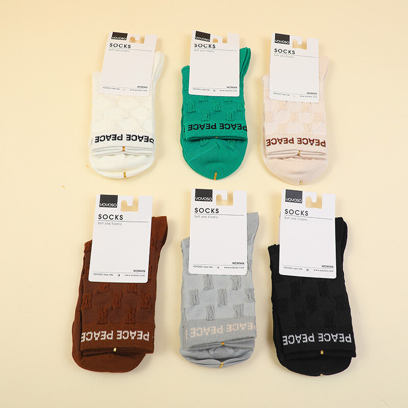 Calzini da donna a metà polpaccio con lettere personalizzate