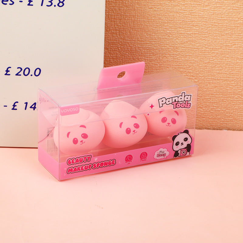 Spugna per il trucco color pesca 3 pezzi