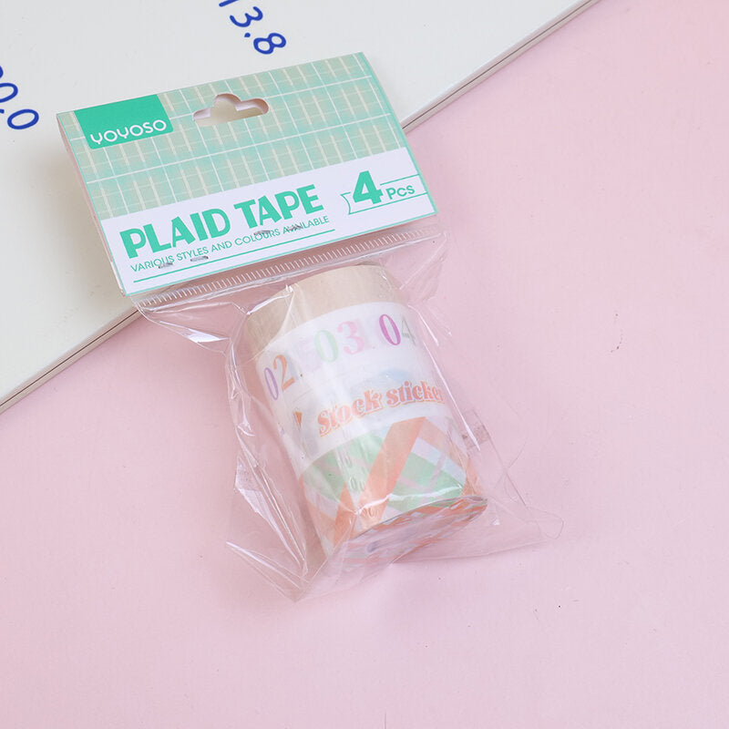 Nastro scozzese caldo e brillante 4 pezzi