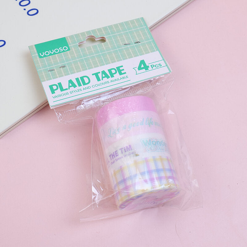 Nastro a quadri rosa da sogno 4 pezzi