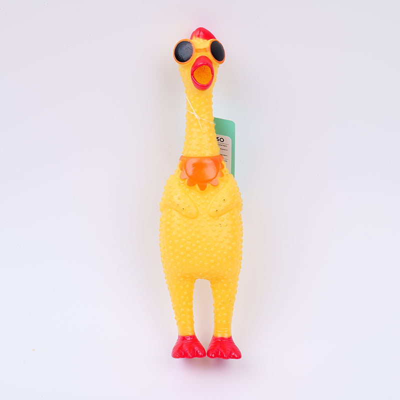 Piccolo giocattolo urlante con gli occhiali