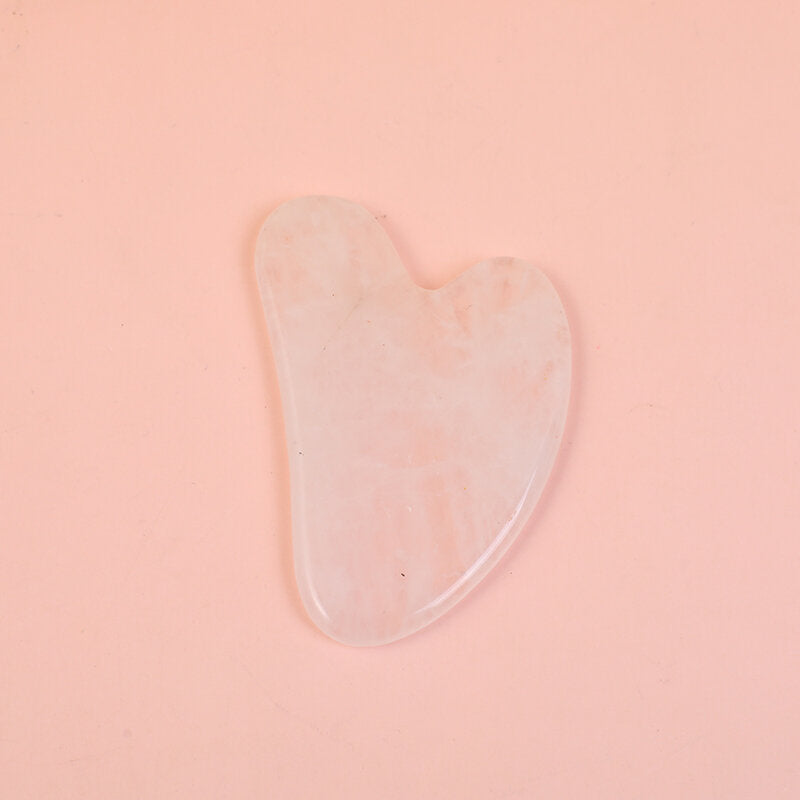 Strumento gua sha in cristallo rosa
