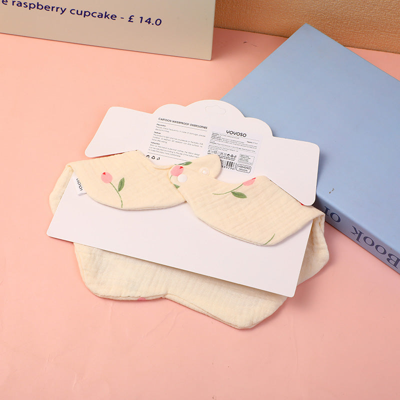 Bavaglino impermeabile anti-bava a forma di fiore piccolo