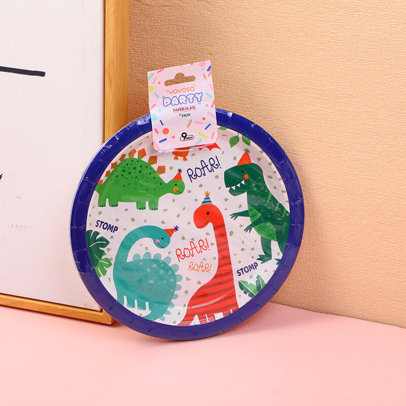 Piatto da 9" della serie Party Dinosaur*10 pezzi