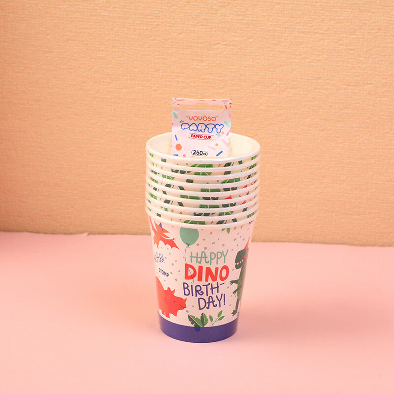 Bicchieri di carta della serie Dinosaur Party*10 pezzi