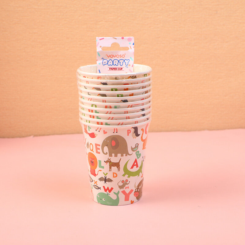 Bicchieri di carta Party Animal World Series*10 pezzi