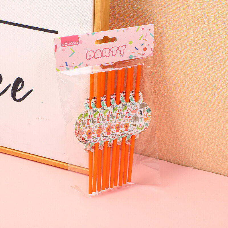 Cannucce di carta Party Animal World*10 pezzi