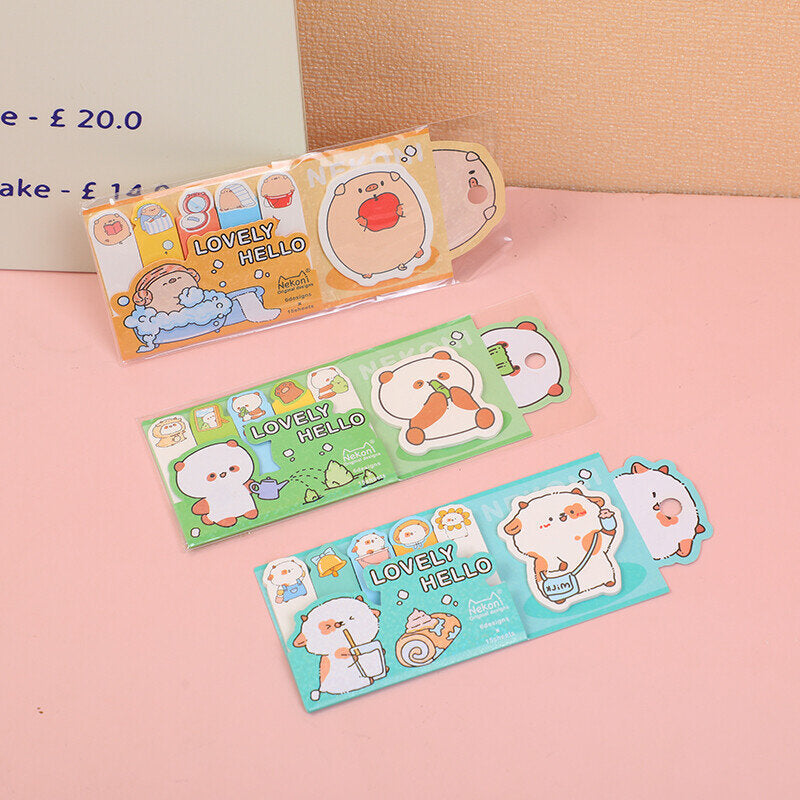 Serie di piccoli animali con occhi grandi Post-it