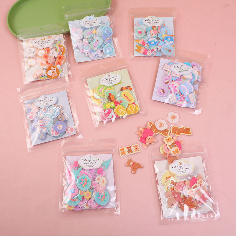 Confezione di decorazioni fai da te con cartoni animati, 32 pezzi