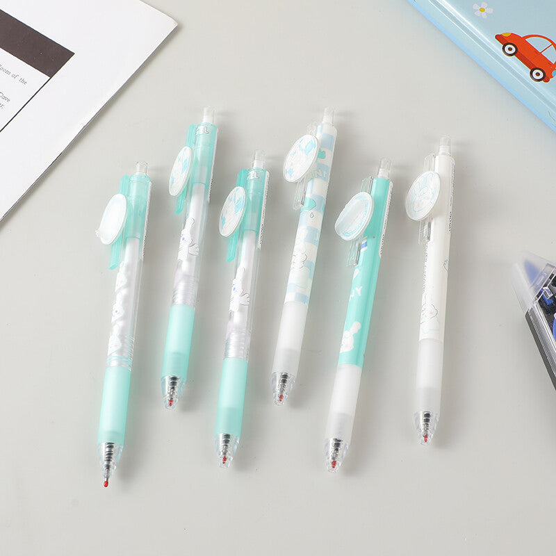 Penna gel cliccabile coniglietto carino - ricarica nera