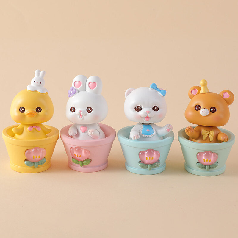 Sollevare simpatici animali domestici scuotendo la testa decorazione