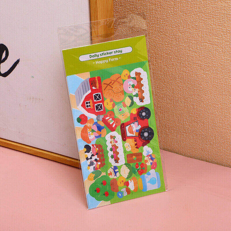 Adesivi pinguino contadino felice