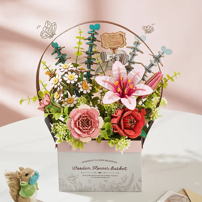 Wooden Flower Basket