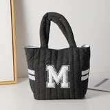 Borsa a tracolla Simple English Letter - nero