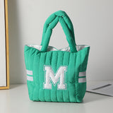 Borsa a tracolla con lettera inglese semplice - verde