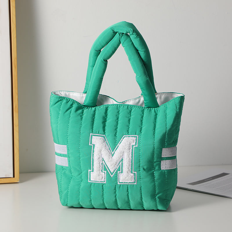 Borsa a tracolla con lettera inglese semplice - verde