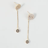 Orecchini di perle con strass