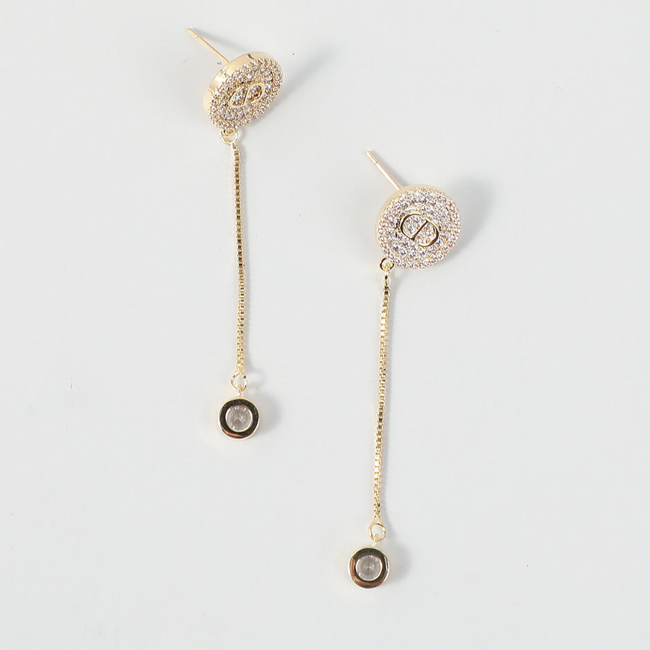 Orecchini di perle con strass