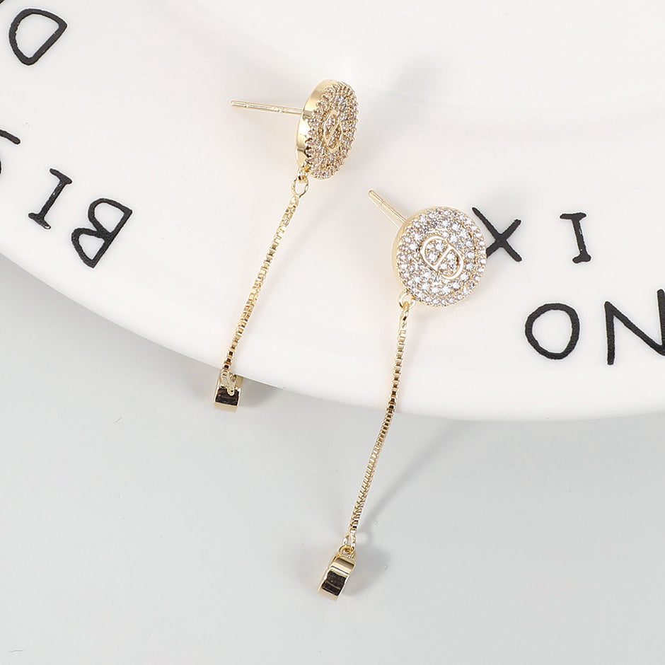 Orecchini di perle con strass