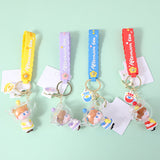 Ragazza del tè pomeridiano in anatra con portachiavi in corda