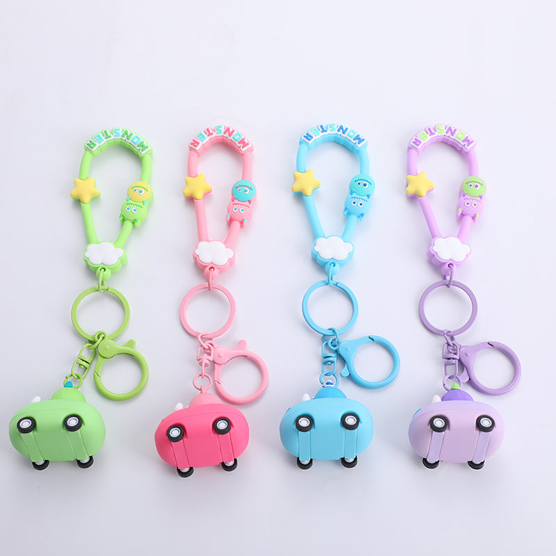 Serie Monster Family - portachiavi auto mostro con corda di presa