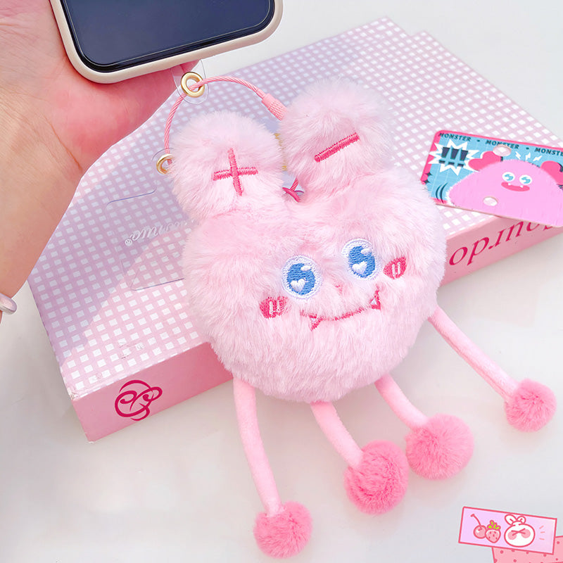 Piccolo mostro di neve con gambe lunghe ciondolo in peluche