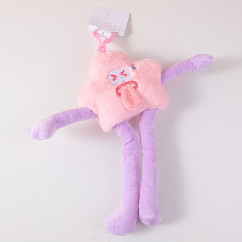 Ciondolo con bambola di peluche allungata a forma di fiore in fuga