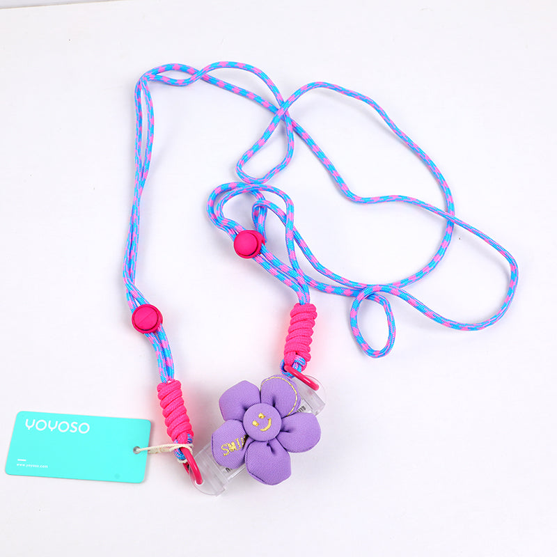 Ciondolo a forma di sorriso arcobaleno con cordino per telefono crossbody