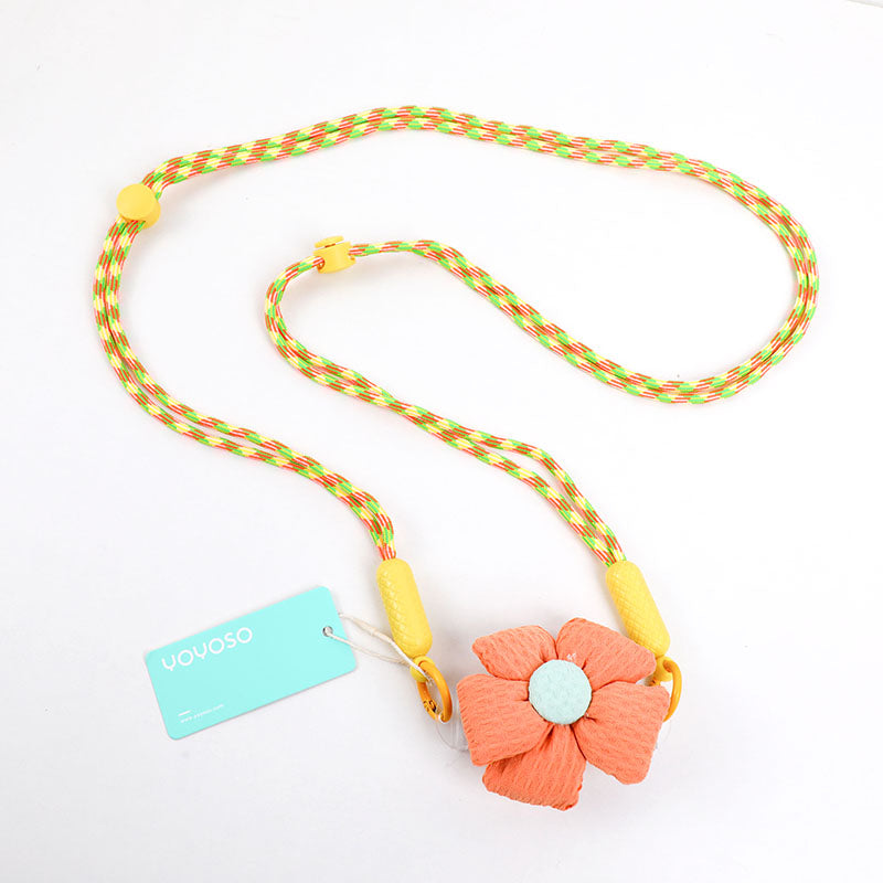 Ciondolo a forma di fiore per telefono crossbody in stile INS