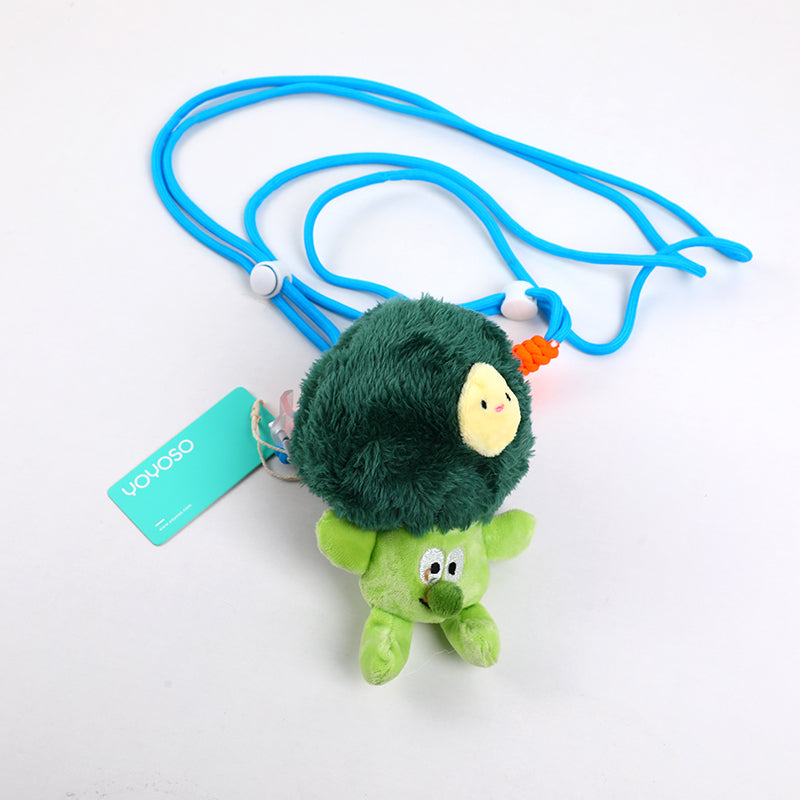 Ciondolo con clip per telefono a forma di limone e broccoli