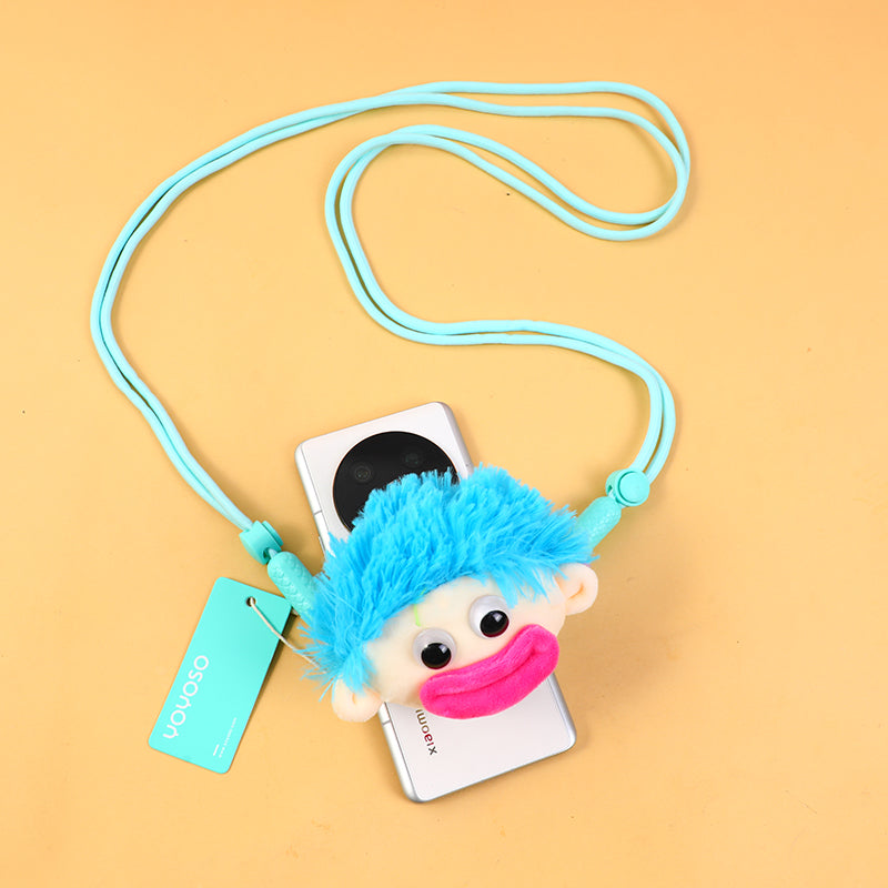 Divertente ciondolo a forma di labbra di salsiccia per il telefono cellulare