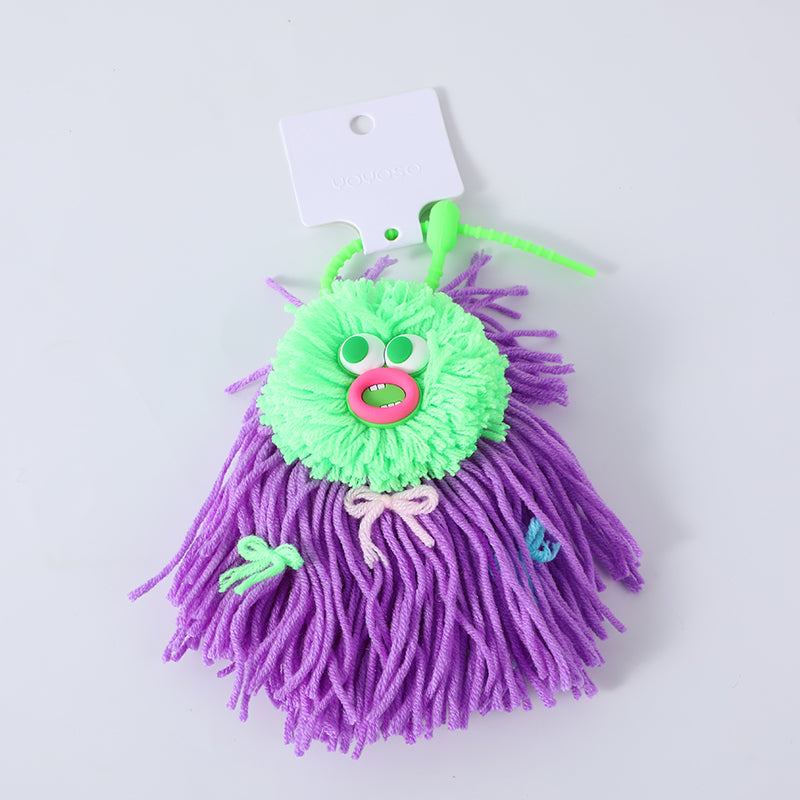 Magica bambola in tessuto serie dudu portachiavi-ciondolo testa di scopa peluche